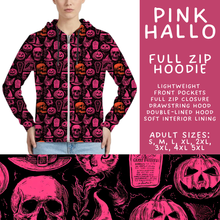 Load image into Gallery viewer, Batch #560 - Halloween 4 - Closes 7/26 - ETA late Sept - Pink Hallo Full Zip Hoodie
