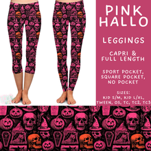 Load image into Gallery viewer, Batch #560 - Halloween 4 - Closes 7/26 - ETA late Sept - Pink Hallo Full and Capri Length Leggings
