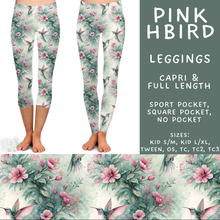 Load image into Gallery viewer, Batch #607 - Fun Run 28 - Closes 11/2 - ETA early Jan - Pink HBird Full and Capri Length Leggings
