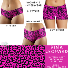 Load image into Gallery viewer, Ready to Ship - Pink Leopard Women&#39;s Underwear - High Waist
