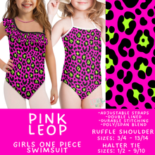 Load image into Gallery viewer, Batch #543 - Pool Party 2 - Closes 6/15 - ETA early/mid August - Pink Leop Girl's Swimsuit
