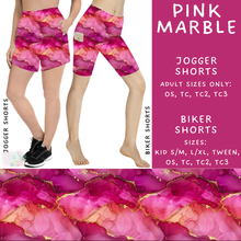 Load image into Gallery viewer, Ready to Ship - Pink Marble Jogger Shorts - TC2
