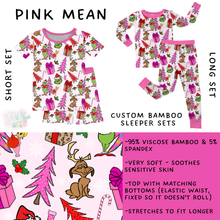 Load image into Gallery viewer, Batch #438 - Little Dreamers Christmas 2 - Closes 10/29 - ETA early Dec - Pink Mean Bamboo Short and Long Sleeper Set
