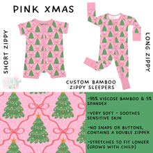 Load image into Gallery viewer, Batch #593 - Little Dreamers Christmas 3 - Closes 10/2 - ETA late Nov - Pink Xmas Short and Long Zippy Sleeper
