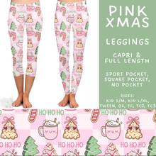 Load image into Gallery viewer, Batch #565 - Christmas in July 2 - Closes 8/5 - ETA early October - Pink Xmas Full and Capri Length Leggings
