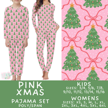 Load image into Gallery viewer, Batch #584 - Christmas Family Pajamas - Closes 9/11 - ETA mid Nov - Pink Xmas Womens &amp; Kids Pajama Set
