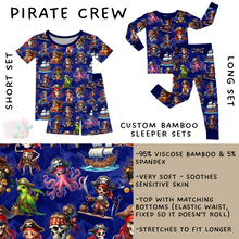 Load image into Gallery viewer, In Production - Batch #366 - Pirate Crew Bamboo Short Sleeper Set - 10T
