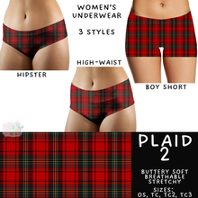 Load image into Gallery viewer, Ready to Ship - Plaid 2 Women's Underwear - Hipster TC, High Waist OS &amp; TC2
