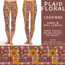 Load image into Gallery viewer, Batch #575 - Fun Run 26 - Closes 8/26 - ETA late October - Plaid Floral Full and Capri Length Leggings
