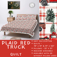 Load image into Gallery viewer, Batch  #410 - Cozy Quilts - Closes 9/10 - ETA late October - Plaid Red Truck Quilt
