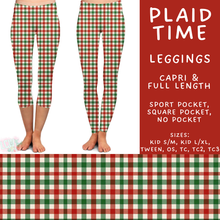 Load image into Gallery viewer, Batch #600 - Jingle all the Way 2 - Closes 10/19 - ETA early/mid Dec - Plaid Time Full and Capri Length Leggings
