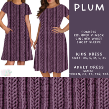 Load image into Gallery viewer, Batch #596 - Sweater Weather - Closes 10/9 - ETA early Dec - Plum Adult &amp; Kids Dresses
