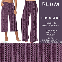 Load image into Gallery viewer, Batch #596 - Sweater Weather - Closes 10/9 - ETA early Dec - Plum Capri and Full Length Loungers
