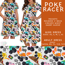 Load image into Gallery viewer, Batch #586 - Cool Characters 18 - Closes 9/16 - ETA mid Nov - Poke Racer Adult &amp; Kids Dresses
