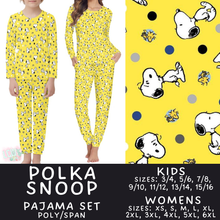 Load image into Gallery viewer, Batch #590 - Magical Family Pajamas - Closes 9/18 - ETA mid Nov - Polka Snoop Women's &amp; Kid's Pajama Set
