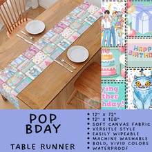 Load image into Gallery viewer, Batch #602 - Table Runners &amp; Placemats - Closes 10/23 - ETA mid Dec - Pop Bday Table Runner
