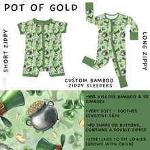 Load image into Gallery viewer, Batch #455 - Little Dreamers Lucky in Love - Closes 11/27 - ETA mid January - Pot of Gold Short and Long Zippy Sleeper
