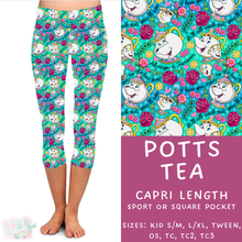 Load image into Gallery viewer, Ready to Ship - Potts Tea Capri Length Leggings - OS, TC &amp; TC2 Sport Pocket
