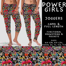 Load image into Gallery viewer, Batch #586 - Cool Characters 18 - Closes 9/16 - ETA mid Nov - Power Girls Full and Capri Length Joggers
