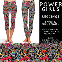 Load image into Gallery viewer, Batch #586 - Cool Characters 18 - Closes 9/16 - ETA mid Nov - Power Girls Full and Capri Length Leggings
