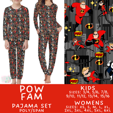 Load image into Gallery viewer, Batch #587 - Family Pajamas 2 - Closes 9/18 - ETA mid Nov - Pow Fam Women's &amp; Kid's Pajama Sets
