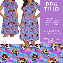 Load image into Gallery viewer, Batch #544 - Cool Characters 16 - Closes 6/17 - ETA mid August - PPG Trio Adult &amp; Kids Dresses
