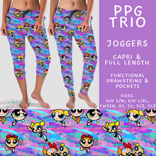 Load image into Gallery viewer, Batch #544 - Cool Characters 16 - Closes 6/17 - ETA mid August - PPG Trio Full and Capri Length Joggers
