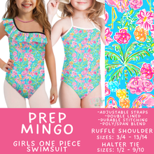 Load image into Gallery viewer, Batch #543 - Pool Party 2 - Closes 6/15 - ETA early/mid August - Prep Mingo Girl's Swimsuit
