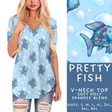 Load image into Gallery viewer, Batch #308 - Storybook Collection 2 - Closes 3/21 - ETA mid May - Pretty Fish V-Neck Tee
