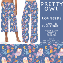 Load image into Gallery viewer, Batch #589 - August Request Run - Closes 9/23 - ETA mid/late Nov - Pretty Owl Capri and Full Length Loungers
