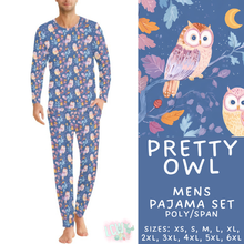 Load image into Gallery viewer, Batch #587 - Family Pajamas 2 - Closes 9/18 - ETA mid Nov - Pretty Owl Men's Pajama Set
