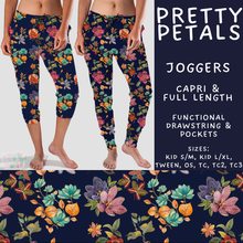Load image into Gallery viewer, Batch #592 -  Fun Run 27 - Closes 9/30 - ETA late Nov - Pretty Petals Full and Capri Length Joggers
