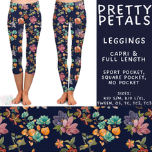 Load image into Gallery viewer, Batch #592 -  Fun Run 27 - Closes 9/30 - ETA late Nov - Pretty Petals Full and Capri Length Leggings

