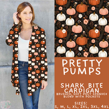 Load image into Gallery viewer, Batch #574 - HalloThanksMas - Closes 8/24 - ETA mid/late October - Pretty Pumps Cardigan
