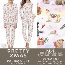 Load image into Gallery viewer, Batch #584 - Christmas Family Pajamas - Closes 9/11 - ETA mid Nov - Pretty Xmas Womens &amp; Kids Pajama Set
