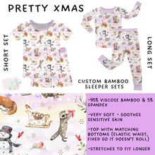 Load image into Gallery viewer, Batch #593 - Little Dreamers Christmas 3 - Closes 10/2 - ETA late Nov - Pretty Xmas Bamboo Short and Long Sleeper Set
