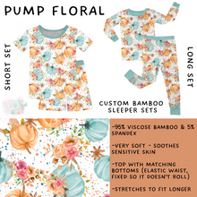 Load image into Gallery viewer, In Production - Batch #402 - Pump Floral Bamboo Long Sleeper Set - 2T, 3T &amp; 4T
