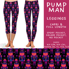 Load image into Gallery viewer, Batch #566 - Halloween 5 - Closes 8/7 - ETA early October - Pump Man Full and Capri Length Leggings
