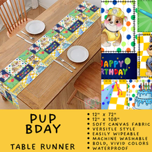 Load image into Gallery viewer, Batch #602 - Table Runners &amp; Placemats - Closes 10/23 - ETA mid Dec - Pup Bday Table Runner
