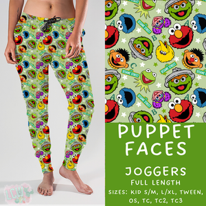 Batch #308 - Storybook Collection 2 - Closes 3/21 - ETA mid May - Puppet Faces Joggers