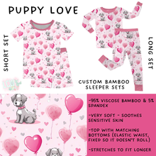 Load image into Gallery viewer, Batch #455 - Little Dreamers Lucky in Love - Closes 11/27 - ETA mid January - Puppy Love Bamboo Short and Long Sleeper Set

