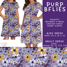 Load image into Gallery viewer, Batch #550 - Fun Run 24 - Closes 7/1 - ETA early Sept - Purp BFlies Adult &amp; Kids Dresses
