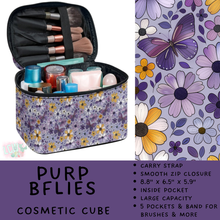 Load image into Gallery viewer, Batch #559 - Cosmetic Cube Collection - Closes 7/22- ETA late Sept - Purp BFlies Cosmetic Cube
