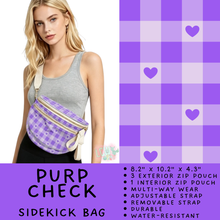 Load image into Gallery viewer, Batch #604 - Sidekick Bag 3 - Closes 10/26 - ETA mid/late Dec - Purp Check Sidekick Bag
