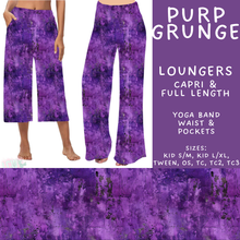 Load image into Gallery viewer, Batch #605 - Mardi Party - Closes 10/28 - ETA late Dec - Purp Grunge Capri and Full Length Loungers
