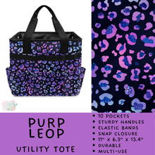 Load image into Gallery viewer, Batch #549 - Utility Tote 2 - Closes 6/29 - ETA late August - Purp Leop Utility Tote
