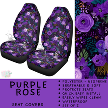 Load image into Gallery viewer, Batch #554 - Car Accessories 3 - Closes 7/10 - ETA early/mid Sept - Purple Rose Vehicle Seat Covers
