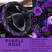 Load image into Gallery viewer, Batch #554 - Car Accessories 3 - Closes 7/10 - ETA early/mid Sept - Purple Rose Steering Wheel Cover
