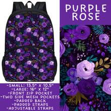 Load image into Gallery viewer, Batch #545 - Back to School 3 - Closes 6/19 - ETA early/mid August - Purple Rose Backpacks
