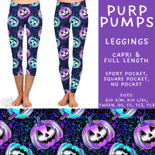 Load image into Gallery viewer, Batch #560 - Halloween 4 - Closes 7/26 - ETA late Sept - Purp Pumps Full and Capri Length Leggings
